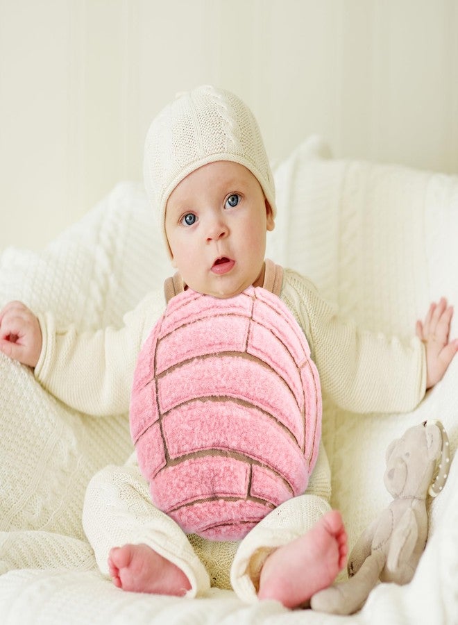 JenPen Halloween Concha Costume for Baby Toddler Infant Pink Pan Dulce Kids Concha Outfit Halloween Mexican Food Costume Cosplay for Infant Baby Toddler 0-36 Months, 11" Diameter - Image 4
